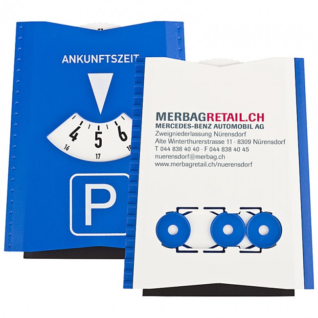 Parkscheibe mit Einkaufswagenchip
